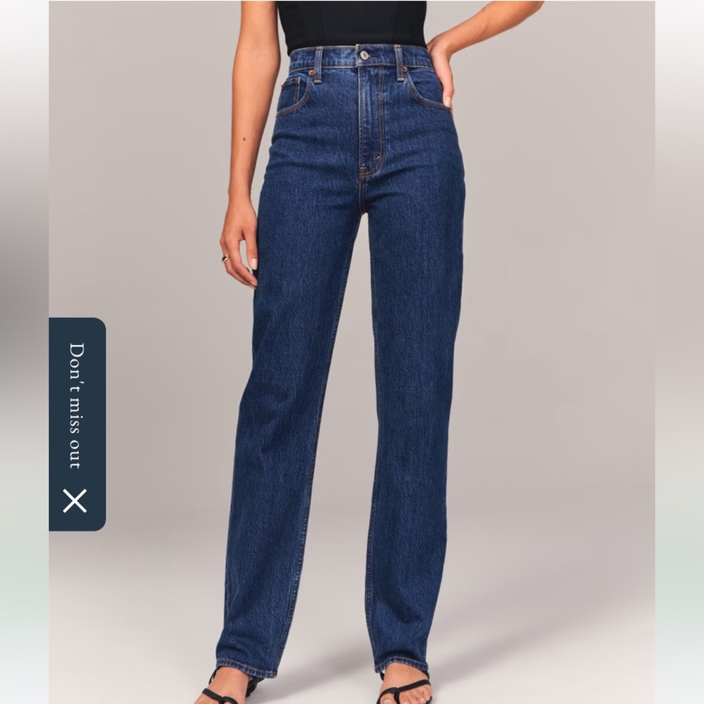 ABERCROMBIE curve love slim straight ultra high rise - 2 Short